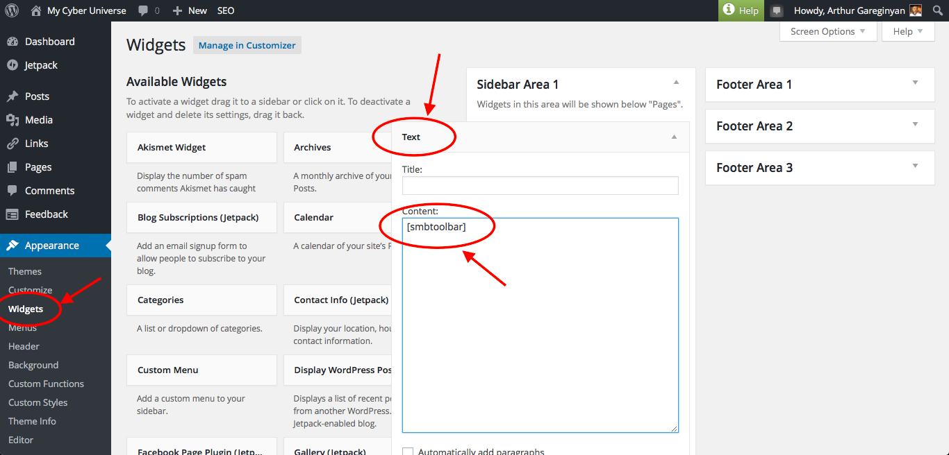 WP plugin "Social Media Follow Buttons Bar" by Space X-Chimp