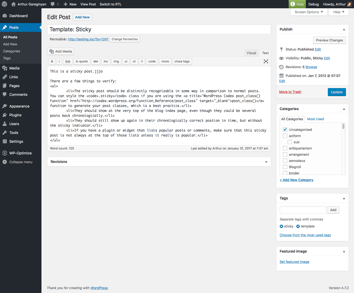 WP plugin "Syntax Highlighter for Post/Page HTML Editor" by Space X-Chimp