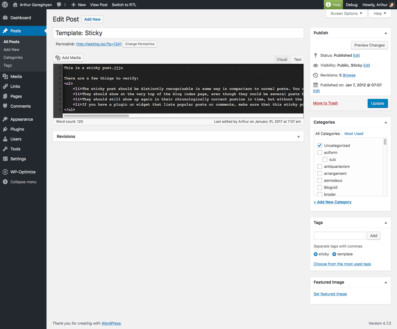 WP plugin "Syntax Highlighter for Post/Page HTML Editor" by Space X-Chimp